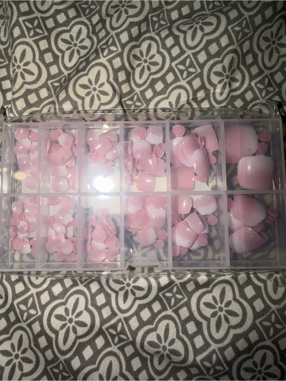 Pink French Ombré Press-On Nail Set - 12 Sizes in Storage Case